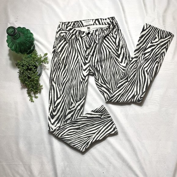 Frame Denim Denim - FRAME Denim Zebra High Straight Pants Size 25